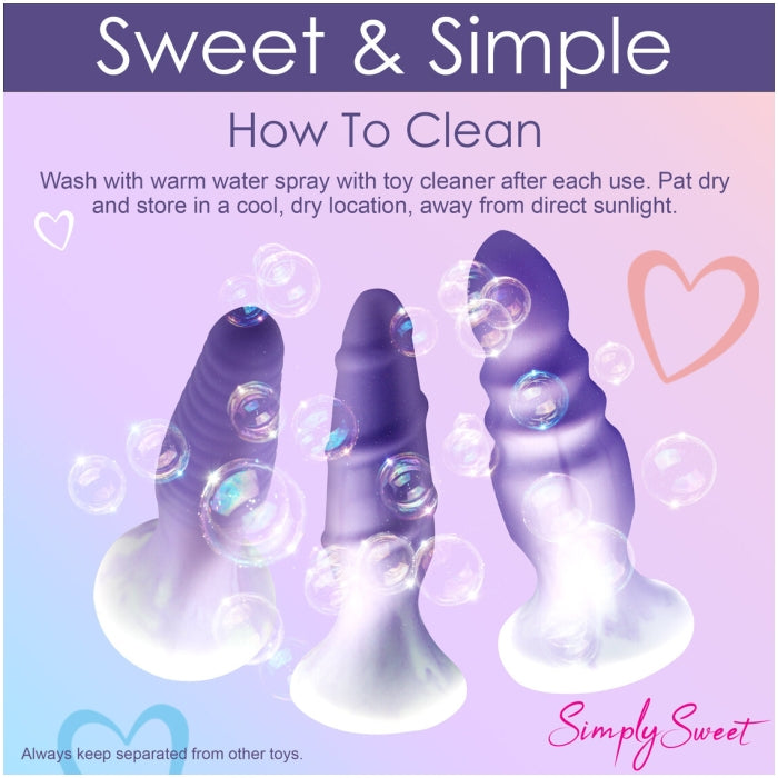 ANAL PLUG PURPLE SIMPLY SWEET SILICONE SET