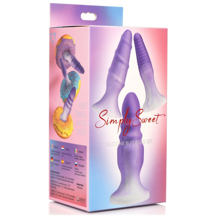 ANAL PLUG PURPLE SIMPLY SWEET SILICONE SET