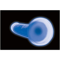 LOLLICOCK 7" GLOW-IN-THE-DARK SILICONE DILDO - BLUE