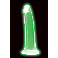 LOLLICOCK 7" GLOW-IN-THE-DARK SILICONE DILDO  - GREEN
