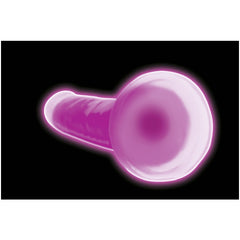 LOLLICOCK 7" GLOW-IN-THE-DARK SILICONE DILDO - PURPLE
