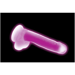 LOLLICOCK 7" GLOW-IN-THE-DARK SILICONE DILDO W/BALLS PUR