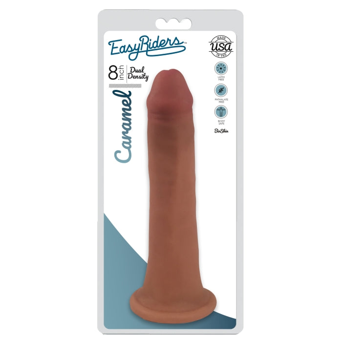 EASY RIDERS 8" SLIM BIOSKIN DONG - CARAMEL