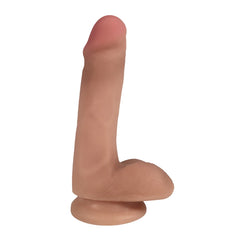 EASY RIDERS 6" SLIM BIOSKIN DONG W/ BALLS - VANILLA