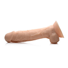 FLESHSTIXXX 8.5" SILICONE DILDO WITH BALLS - VANILLA