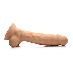 FLESHSTIXXX 8.5" SILICONE DILDO WITH BALLS - TAN