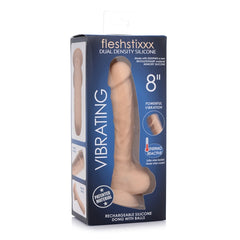 FLESHSTIXXX 8" VIBE SILICONE DILDO W/ BALLS