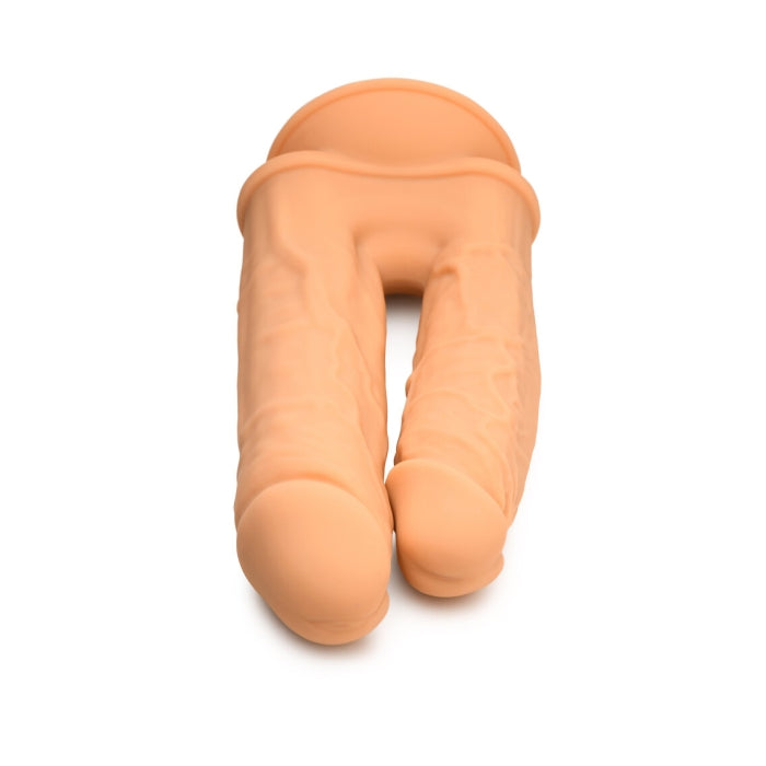 FLESHSTIXXX 6" & 7" DOUBLE DILDO - TAN