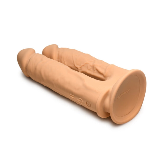 FLESHSTIXXX 5" & 6" DOUBLE DILDO - TAN