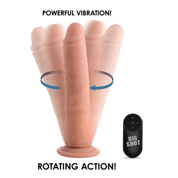 BIG SHOT 8" LIQUID SILICONE ROTATING DILDO W/OUT BALLS