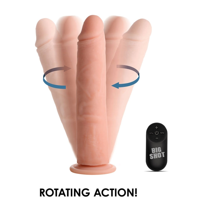 BIG SHOT 9" LIQUID SILICONE ROTATING DILDO W/OUT BALLS