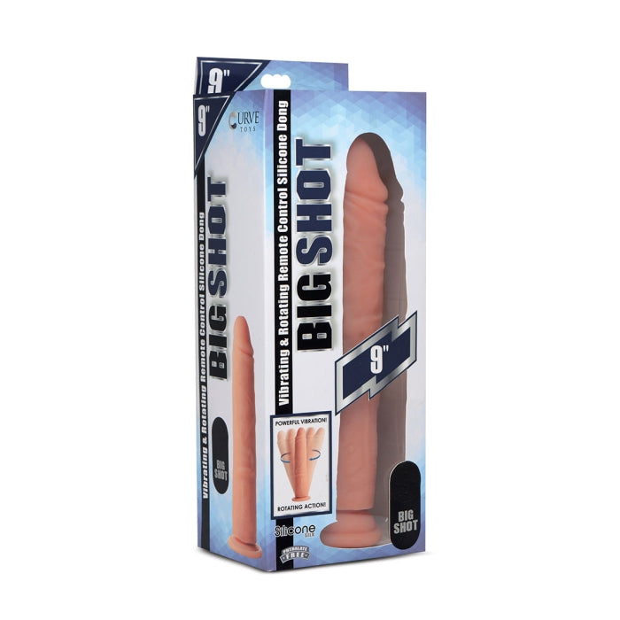 BIG SHOT 9" LIQUID SILICONE ROTATING DILDO W/OUT BALLS