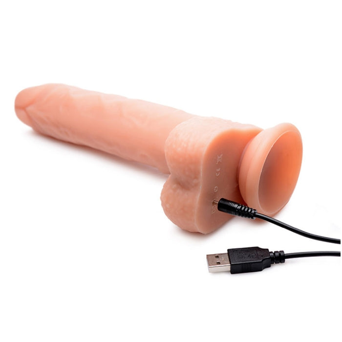 BIG SHOT 8" LIQUID SILICONE ROTATING DILDO W/ BALLS