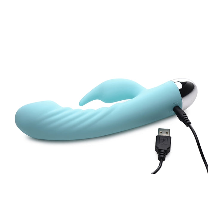 POWER BUNNIES SASSY 10X RECHARGE SILICONE G-SPOT VIBE - TEAL