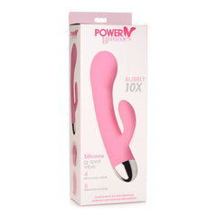 POWER BUNNIES BUBBLY 10X RECHARGE SILICONE G-SPOT VIBE - PINK