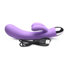 POWER BUNNIES SILKY 10X RECHARGE SILICONE G-SPOT VIBE - PURPLE