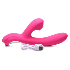 POWER BUNNIES SHUDDERS 30X RECHARGE SUCTION VIBE - MAGENTA