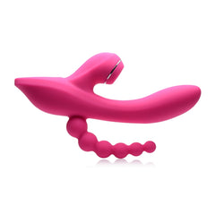 POWER BUNNIES SUCKERS 21X RECHARGE TRIPLE STIMU VIBE - PINK