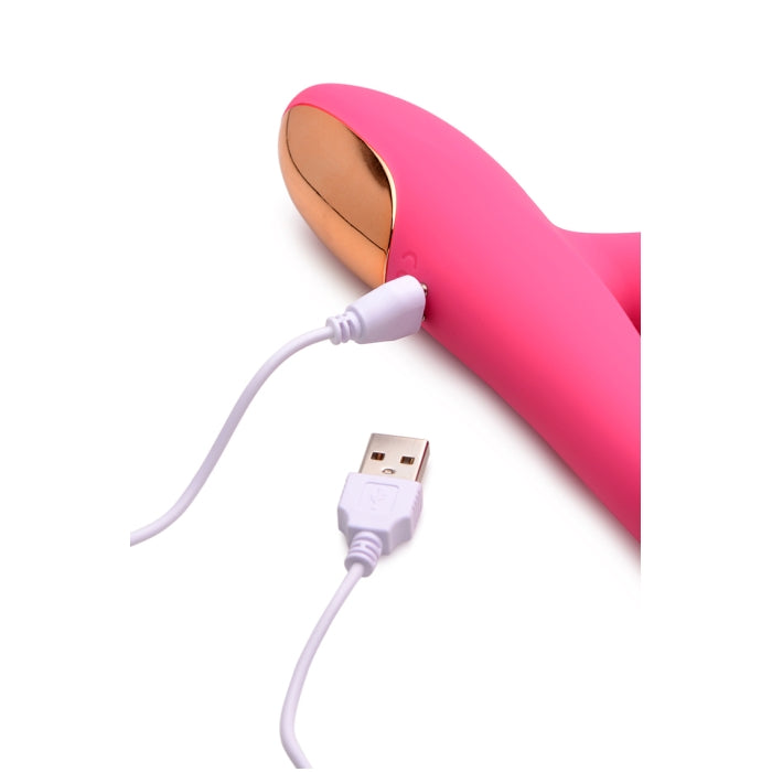 POWER BUNNIES HUGGERS 10X RECHARGE SILICONE RABBIT - PINK