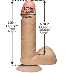 THE REALISTIC COCK 6IN - WHITE