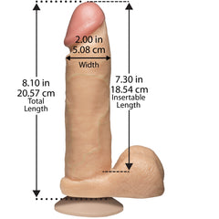 THE REALISTIC COCK 8IN - WHITE