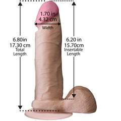 THE REALISTIC COCK UR3 6IN - WHITE
