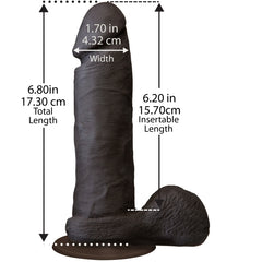THE REALISTIC COCK UR3 6IN - BLACK
