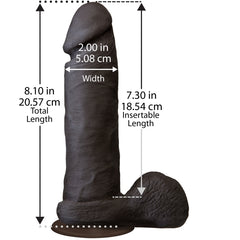 THE REALISTIC COCK UR3 8IN - BLACK