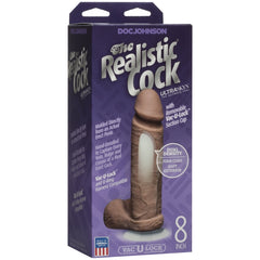 THE REALISTIC COCK UR3 8IN - BROWN