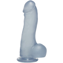 CRYSTAL JELLIES 7.5" MASTER COCK W/BALLS - CLEAR