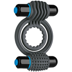 OPTIMALE - VIBRATING DOUBLE C-RING SILICONE - SLATE