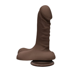 THE D - SUPER D - 6IN W/BALLS - ULTRASKYN - CHOCO