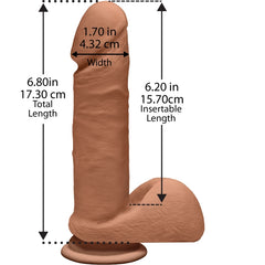THE D PERFECT D 7" W/ BALLS - ULTRASKYN - CARAMEL