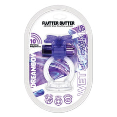 FLUTTER BUTTER JELLY COCK & BALL SLING 10X PURPLE
