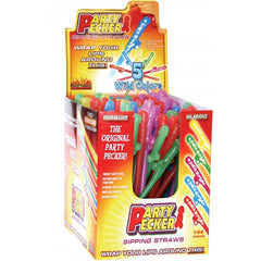 PARTY PECKER STRAWS 144PCS NEON COLOR DISPLAY