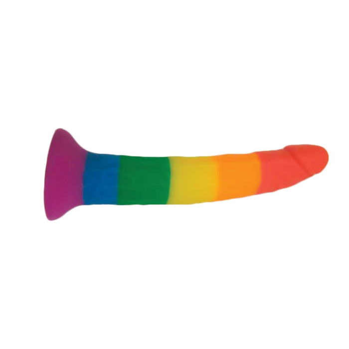 RAINBOW POWER DRIVE STRAP-ON DILDO WITH HARNESS