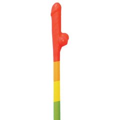 RAINBOW PECKER STRAWS - 10PK
