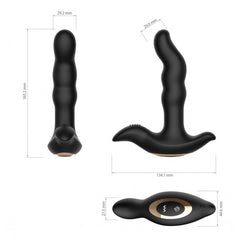 BLISS T-BONE TUSHY PLEASURE TOY MULTIPLE SPEED - BLACK