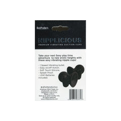 NIPPLICIOUS PREMIUM VIBRATING SUCTION CUPS - BLACK