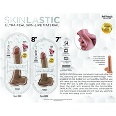 SKINSATIONS SKINLASTIC SLIDING SKIN DILDO 8" W/SUCTION