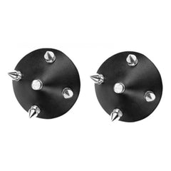 NIPPLICIOUS TEMPTRESS LEATHER PASTIES W/STUDS - BLACK