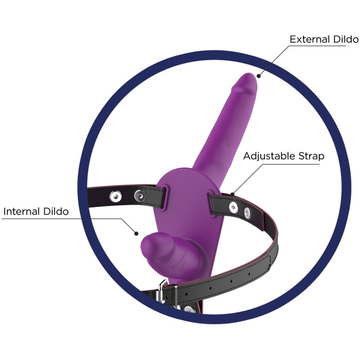 STARDUST - DOUBLE DICKIN STRAP HARNESS - PURPLE