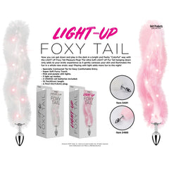 FOXY TAIL - LIGHT UP FAUX FUR BUTT PLUG - PINK