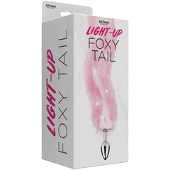 FOXY TAIL - LIGHT UP FAUX FUR BUTT PLUG - PINK