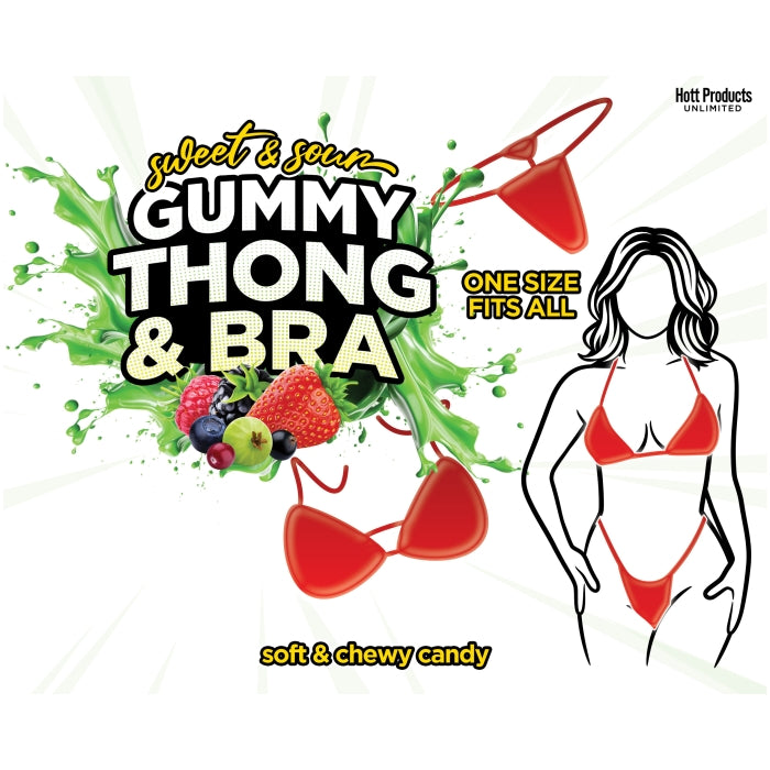 GUMMY THONG & BRA SWEET & SOUR SOFT CHEWY CANDY