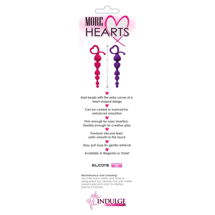 MORE HEARTS ANAL BEADS - MAGENTA