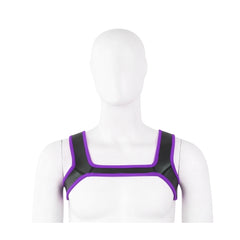 CHEST HARNESS NEOPRENE - BLK/PURPLE - LRG