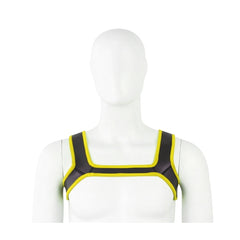 CHEST HARNESS NEOPRENE - BLK/YELLOW - LRG