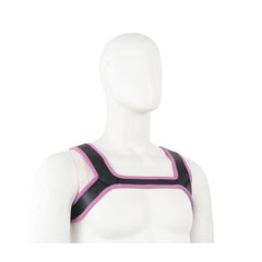 CHEST HARNESS NEOPRENE - BLK/LIGHTPINK - LRG