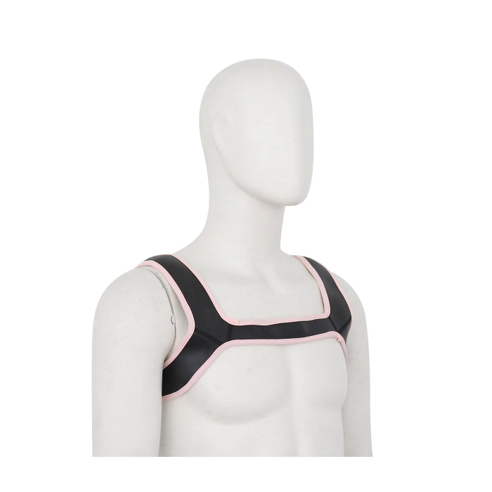 CHEST HARNESS NEOPRENE - BLK/LIGHTPINK - MED